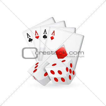 Cards isolated on white. Vector