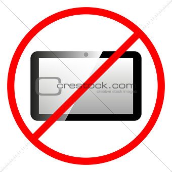 Icon ban tablet computer.