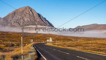 The road through Glencoe, Scotland