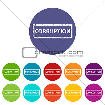 Corruption flat icon