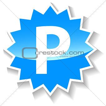 Parking blue icon