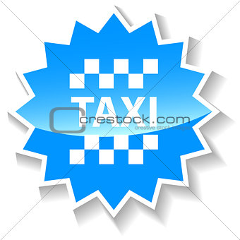 Taxi blue icon