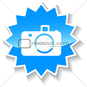 Camera blue icon