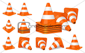 Traffic cones icon