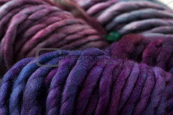 Colorful wool yarn balls