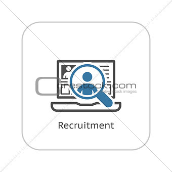 Recruitment Icon. Business Concept. Flat Design.