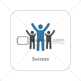 Success Icon. Business Concept. Flat Design.