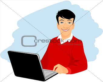 Guy with laptop