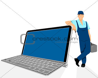 Laptop and repairer