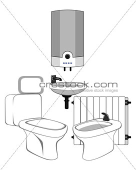 Sanitary equipment set