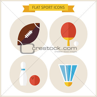 Flat Sport Website Icons Set