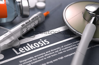 Diagnosis - Leukosis. Medical Concept.