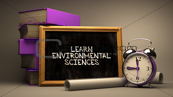 Learn Environmental Sciences. Chalkboard.