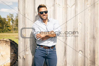 man outdoor background