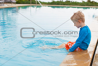 boy in the pool