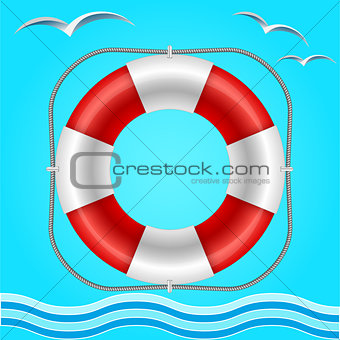 Rescue circle for help in water