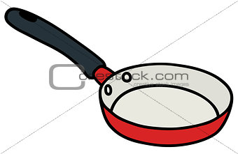 Red small pan