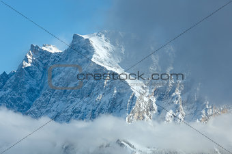Winter mountain landscape (Austria, Tiroler Alpen).