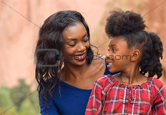 Afro Mother and Child
