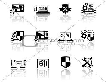 set of computer service icons