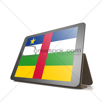 Tablet with Central African Republic flag