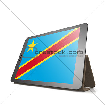 Tablet with Democratic Republic of the Congo flag