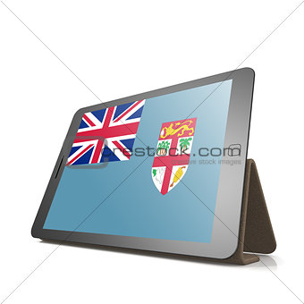 Tablet with Fiji flag