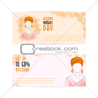 Template two side flyer woman in a turban