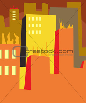 Abstract Urban Inferno