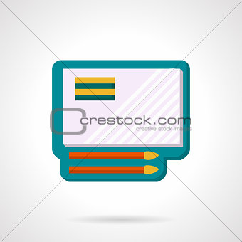 Painting set flat color vector icon