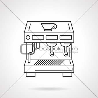 Flat thin line coffee shop equipment vector icon