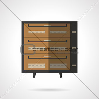 Bakery stove flat color vector icon