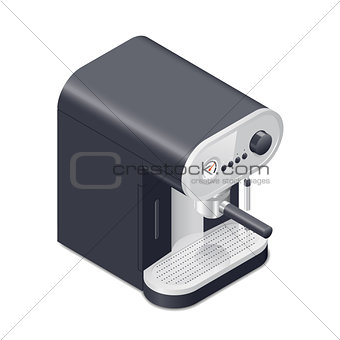 Coffee maker isometric icon