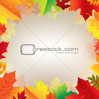 Autumn Banner With Leaves