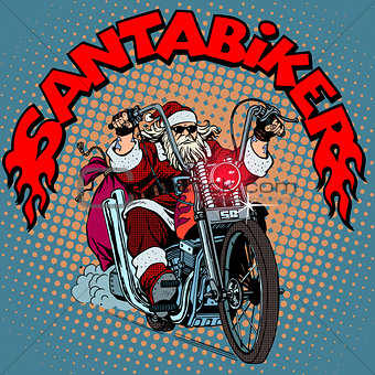Santa Claus biker motorcycle Christmas gifts