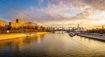 Panoramic view of the Moscow River