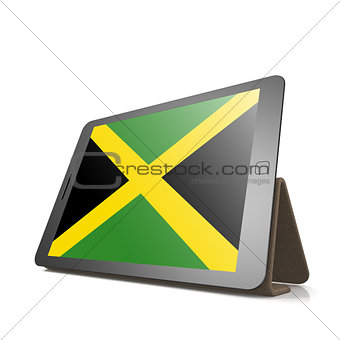 Tablet with Jamaica flag