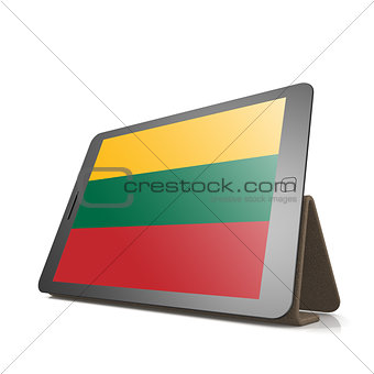 Tablet with Lithuania flag