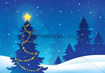 Christmas tree silhouette topic 5