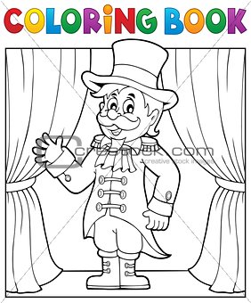 Coloring book circus ringmaster theme 1
