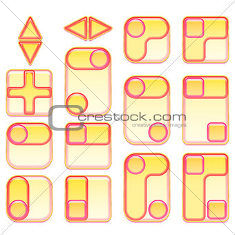 Pink and Yellow Buttons Set