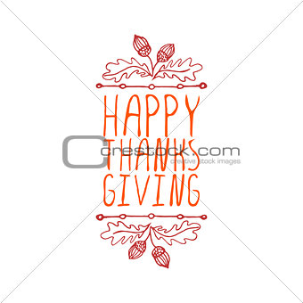 Happy Thanksgiving - typographic element