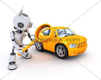Robot searching for a car