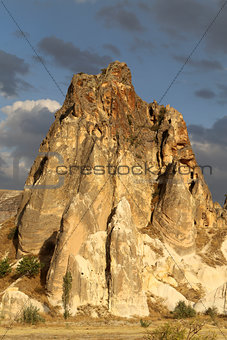 Beautiful cone mountain in Cappadocia Turkey