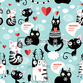 Beautiful cat lover pattern