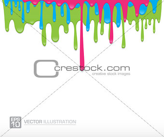 Vector Paint colorful dripping background