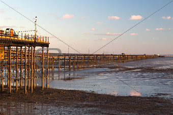 Southend Pier at Sunset, Essex, England 