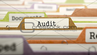 File Folder Labeled as Audit
