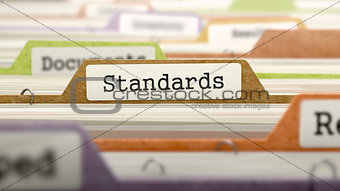 File Folder Labeled as Standards