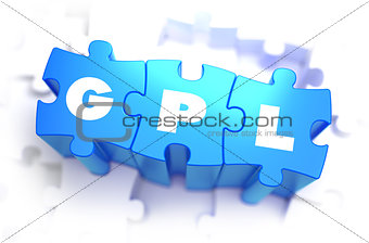 GPL- White Word on Blue Puzzles.